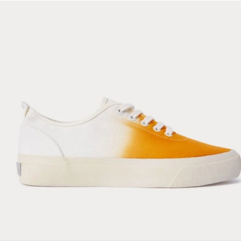 Everlane Sunset Sneakers In White And Orange Size 5